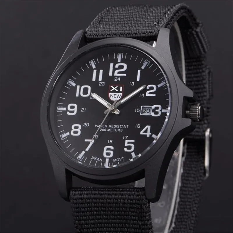 

Men Outdoor Relogio Masculino Date Stainless Steel men's watch Military Army Sports Men's Watch Analog Quartz saat