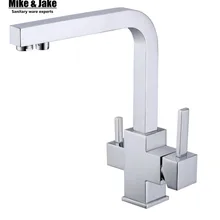 Квадратный кухонный кран с двумя функциями Torneira смесители Cozinha 3 в 1, кухонный кран, трехходовой кран для фильтра воды