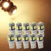 Lot de 10 ampoules LED Super lumineuses, T10 5050 5SMD 5 SMD, blanc chaud, pour voiture, camion, indicateur lumineux, DC 12V 24V ► Photo 1/6