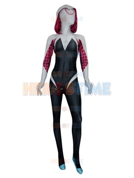 

Gwen Stacy spiderman Costume Gwen Cosplay Suit spandex fullbody cosplay spiderman costume