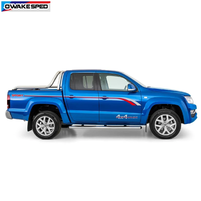 Виниловая наклейка для Volkswagen Amarok 4X4 Спортивная графика автомобиля бокового