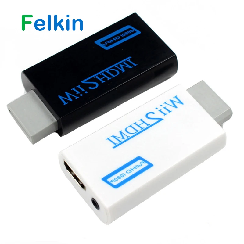 

Felkin for Wii to HDMI Converter Adapter FullHD 1080P Wii to HDMI Wii2HDMI Converter 3.5mm Audio for PC HDTV Monitor Display