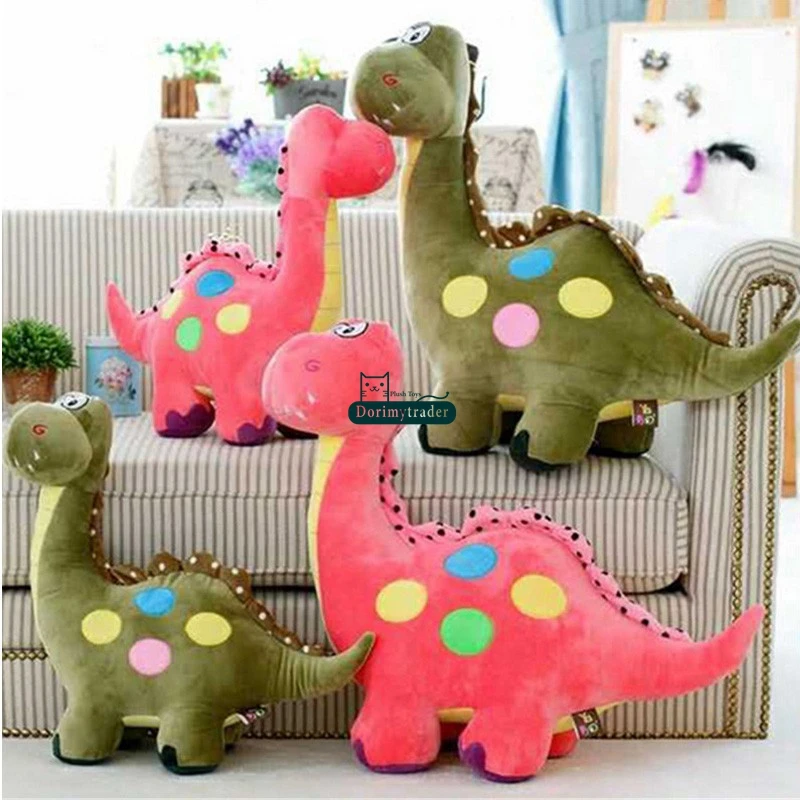Dorimytrader Pop Cartoon Dinosaur Plush Toy 70cm Giant Stuffed Soft Animal Pillow Kids Play Doll Gift 28INCHES DY61649 (1)