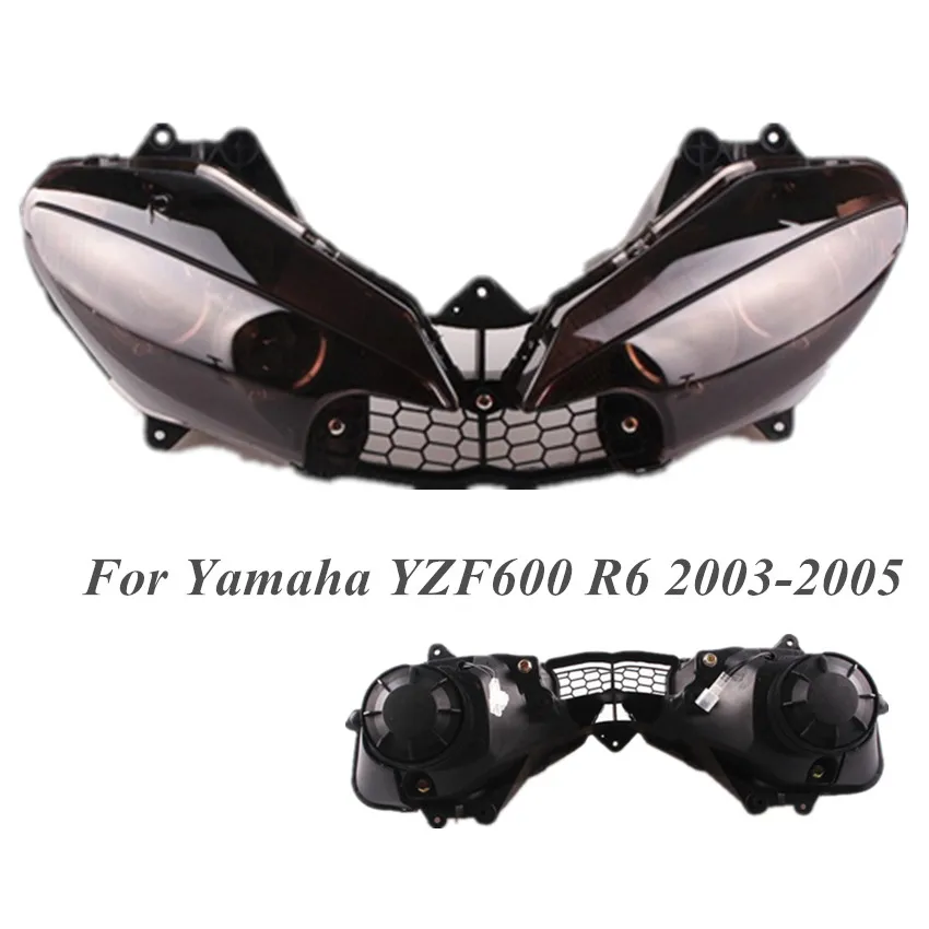 

Motorcycle Front Headlight Head Lamp Assembly For Yamaha YZF R6 2003 2004 2005 YZF-R6 Tawny