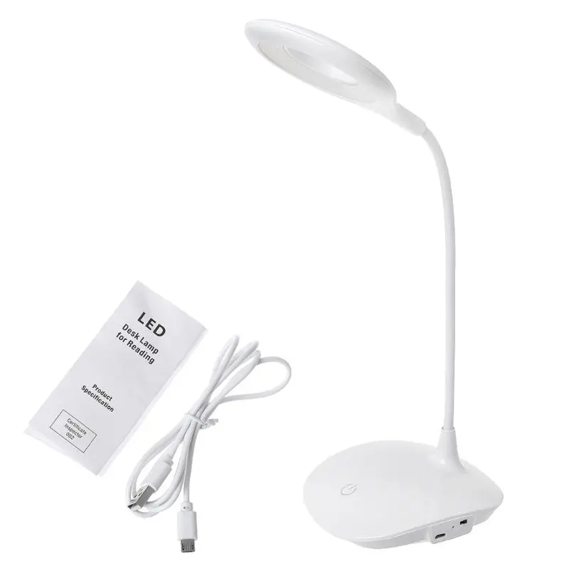 

New USB Rechargeable LED Table Lamp Flexible Desk Light Touch Switch Reading Nightlight Eye Protection