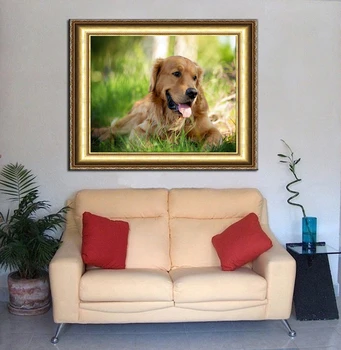 

Diamond Painting Diamond Embroidery Square Diamond Mosaic Pasted Cross Stitch Lovely Dog Series Needlework Cute Little Of DogH