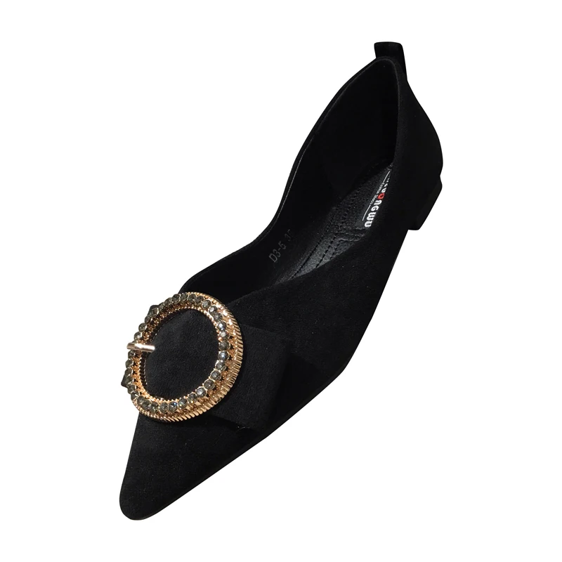 

Green Shoes Comfortable Womens Shoes Flats Fashion Rhinestone Women Flats Fall Slip On Loafers Women Pointed Toe Flat Shoes