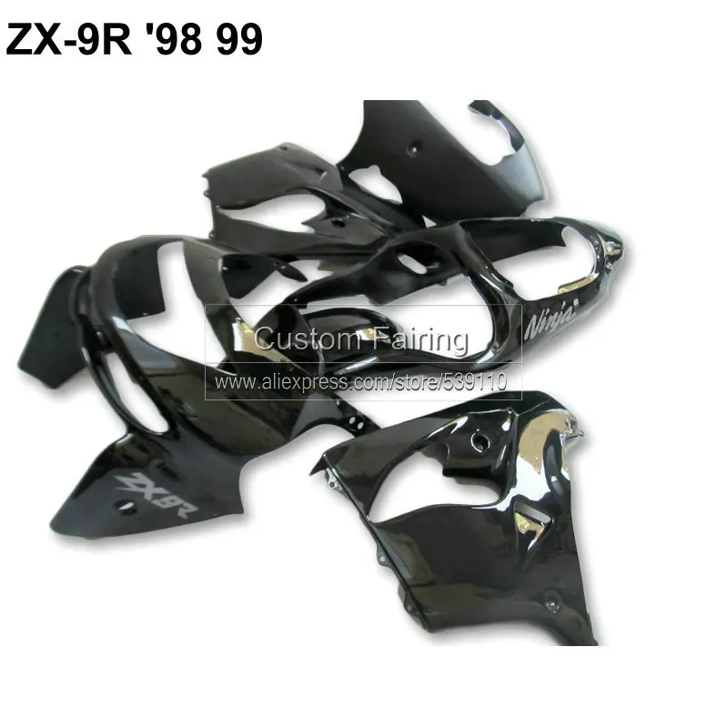 Детали кузова для Kawasaki ZX9R zx 9r 1998 1999 Ninja 99 98 Обтекатели всех черных комплектов