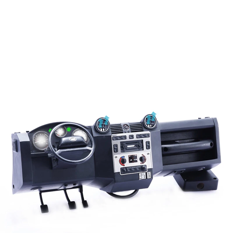 

Simulated Centre Console SZM with Fan Simulated Light Foot Pedal Plate for RC Model Climbing Car Traxxas TRX4 DEFENDE