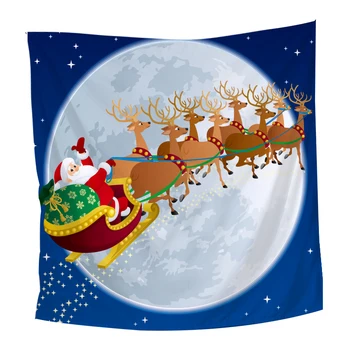 

Merry Christmas Tapestry Wall Hanging Children Bedroom Party Backdrop Home Decoration Customize Bedsheets Tablecloth Curtains