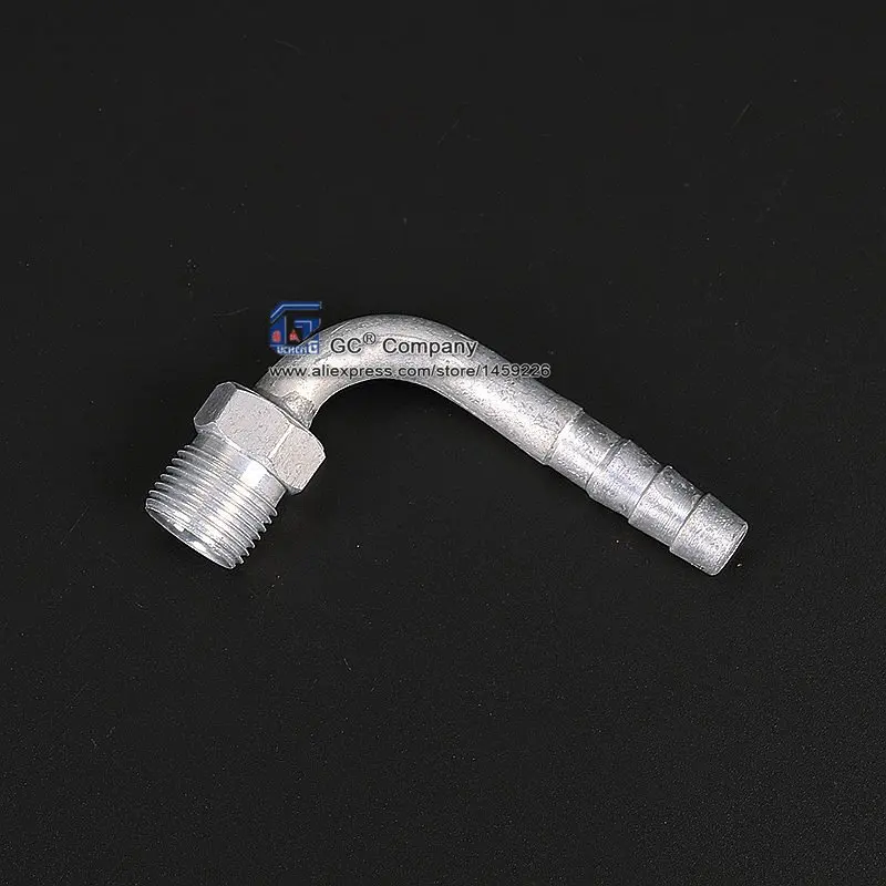 8 10mm 90 Degree Male Insert O ring Barbed Fitting for A/C Refrigerant