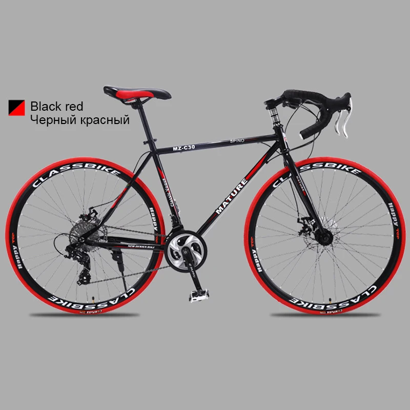 Best 700c road bike 21 27 and 30 variable speed double disc brake ultra light Aluminum alloy road bike adult bicycle 10