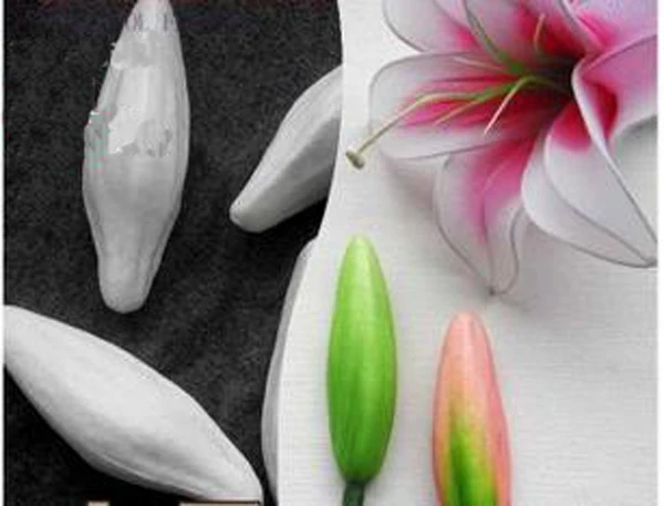Free shipping wholesale small size 90mm natural white foam lily bud for nylon stocking flower accessories(50pcs/lot) $9.59/lot photo