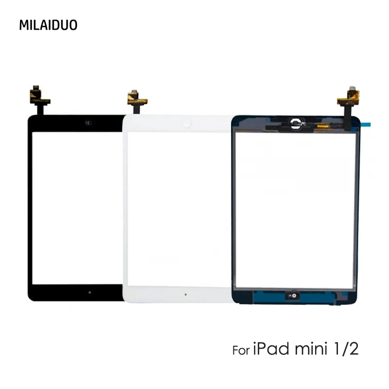 

Original For iPad Mini 1 2 7.9" OEM A+ High Copy LCD Outer Touch Screen Digitizer Sensor With IC Chip Connector+Home Button