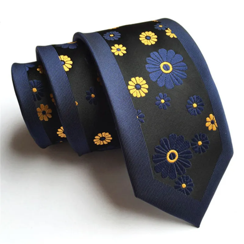 6 см новые модные цветочные узоры галстуки из полиэстера для мужской свадебный костюм Gravata черный галстук на шею Широкий галстук вечерние деловые