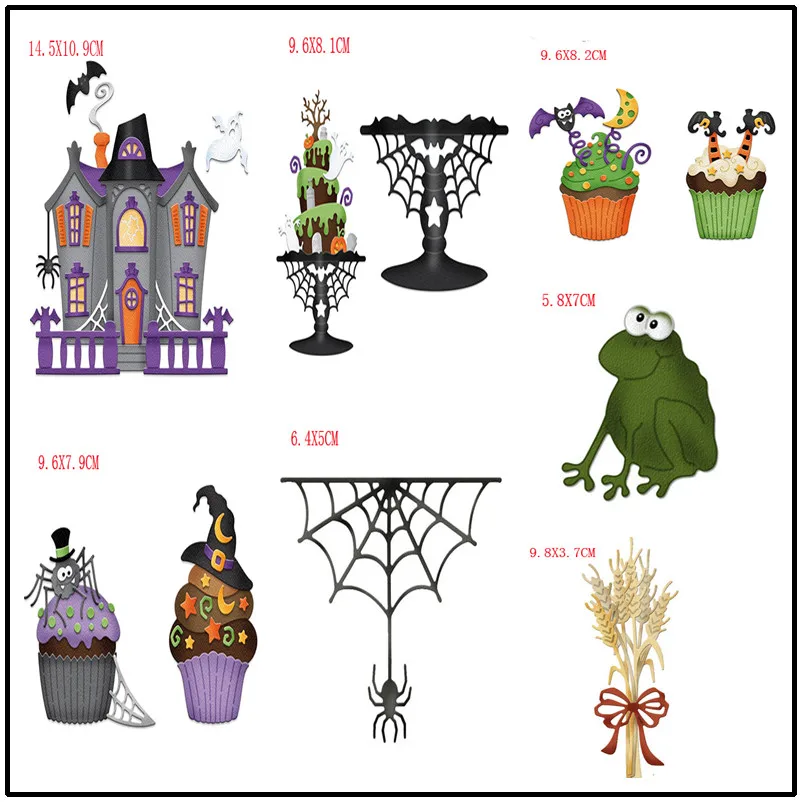 

Frog Spider Halloween Metal Cutting Dies Stencils for DIY Scrapbooking album Decor Embossing Hand-on Cut Die Paper Card 2018 New