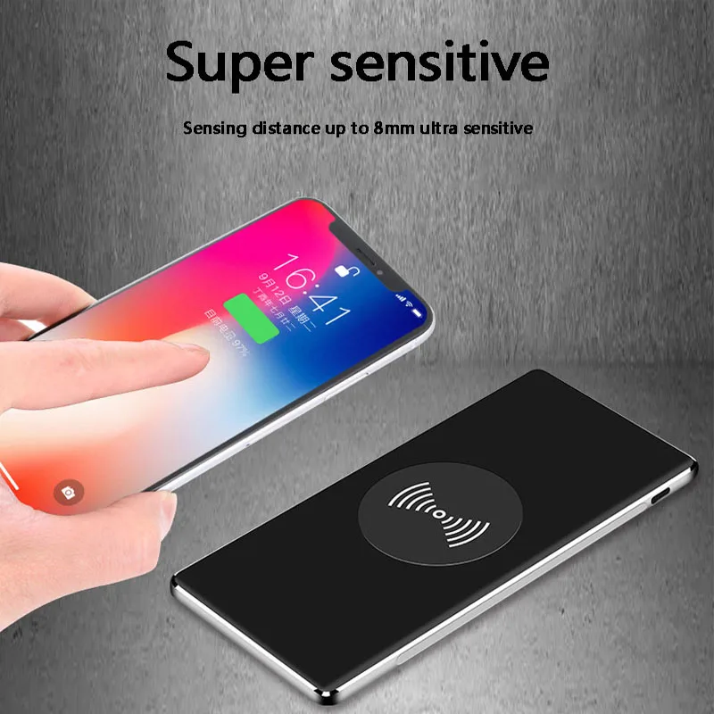 

Power Bank10000mah External Battery Wireless charging Powerbank Portable Mobile phone Charger For Xiaomi For iphone X Note 8