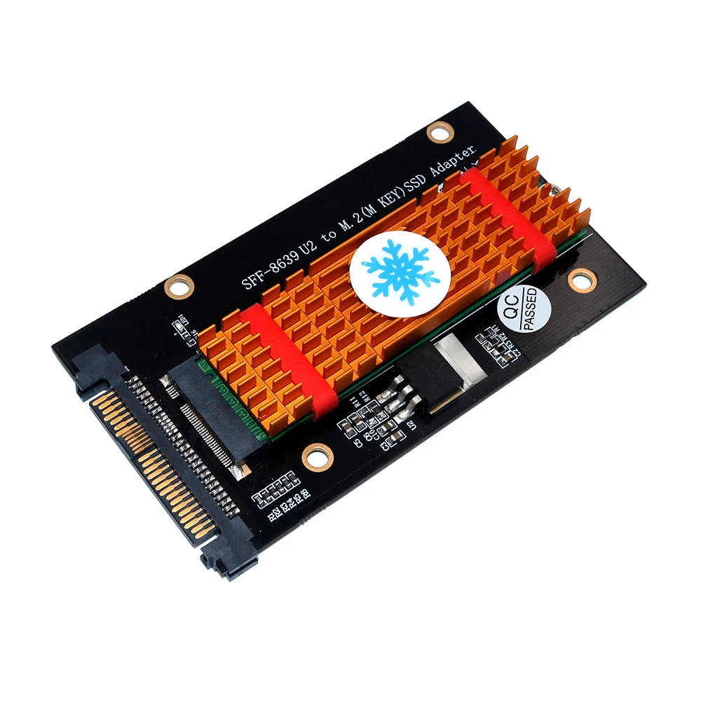 NVME M.2 SSD M ключ к адаптеру U.2 с охлаждением M2 PCI E для Express 4x X16 SFF 8639 адаптер