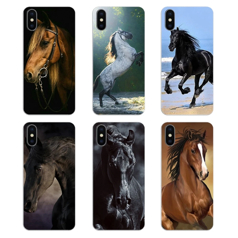 

For HTC U11 One M7 M8 A9 M9 M10 E9 Desire 630 530 626 628 816 820 Motorola G G2 G3 black Horse Silicone Phone Shell Cover
