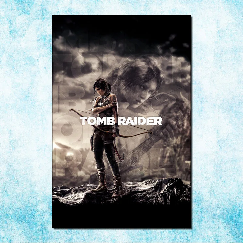 Tomb Raider Лара Крофт Искусство Шелковый Холст печати плакатов 13x20 24x36 дюймов новая игра стены картину дома номер(больше)-4 - Цвет: click