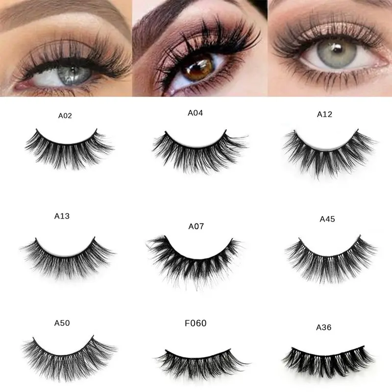 

3pairs 3D Mink Fake Lashes Natural False Eyelashes Handmade Long Thick professional Mink Lashes Extension Beauty Women Makeup
