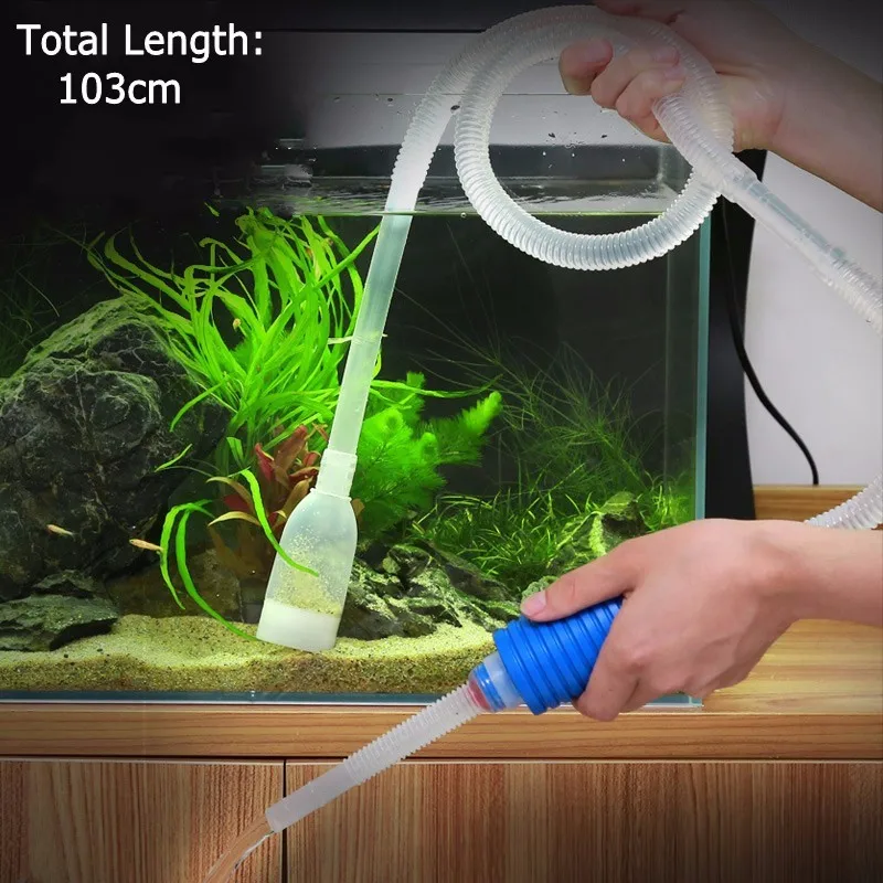 

Length 103cm Aquarium Manual Cleaner Tool Siphon Gravel Fish Tank Suction Pipe Filter Vacuum Water Change Pump Tools V4201