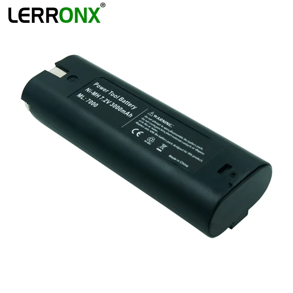 

LERRONX New rechargeable battery NI-MH 7.2V 3.0Ah for Makita Power tools 7000 7002 7033 192695-4 632003-2 Replacement bateria