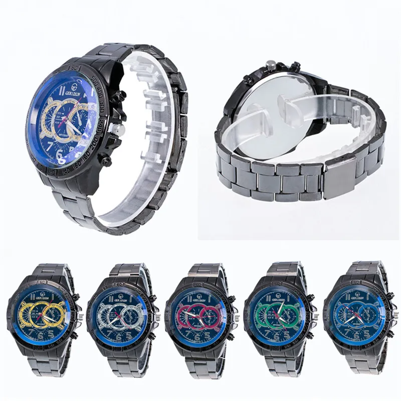 Fashion Men Motion Form Stainless Steel Sport Quartz Hour Wrist Analog Watch Luxury Male Hour #2AP25 (8)
