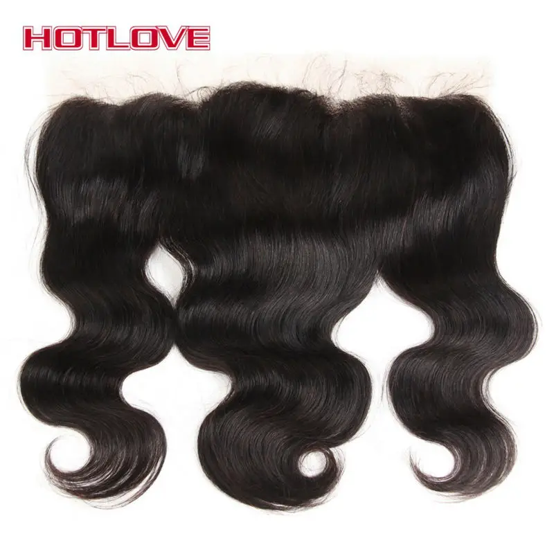 Hotlove Lace Frontal Closure Body Wave Free Part Brazilian Remy Human Hair Frontal Pre Plucked With Baby Hair Natural Hairline body-wave