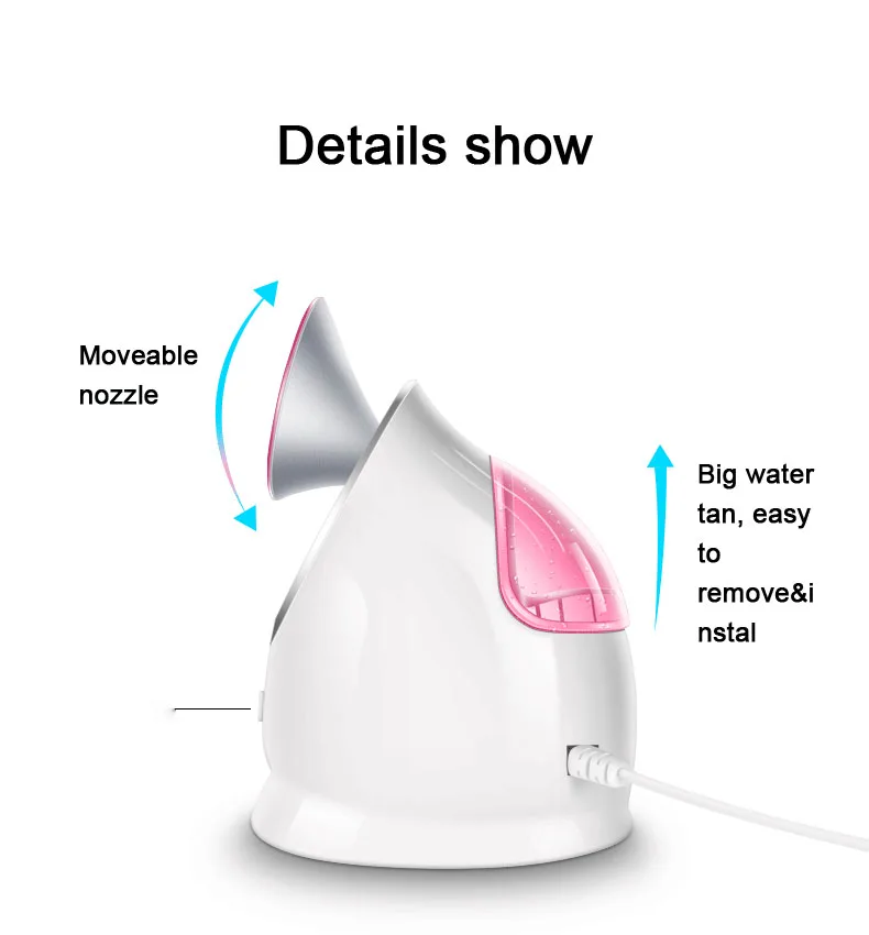 Косметическое салонное средство для глубокой чистки лица, устройство для отпаривания лица, пароварка для лица, термальный распылитель, увлажнитель, инструмент для ухода за кожей