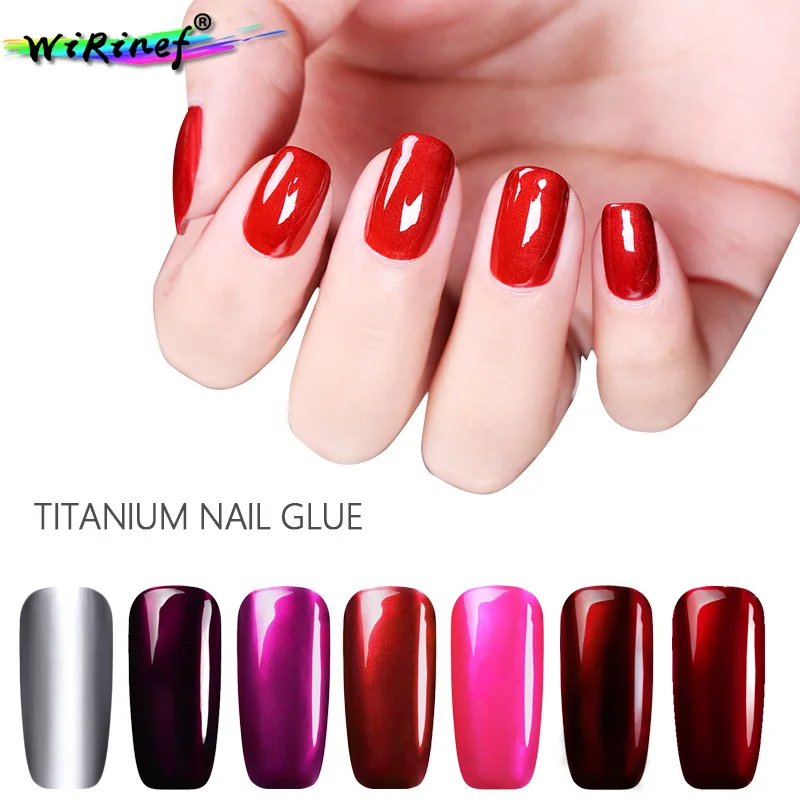 

WiRinef Red Series Shiny Mirror Metal Titanium Gel Polish Nail Lacquer Uv Led Nail Art Primer Top Coat Gel Nail Varnish