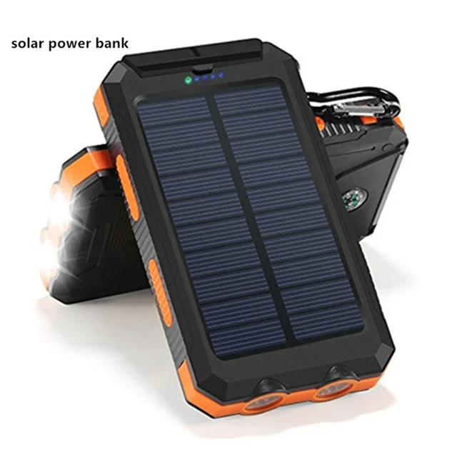 chargeur solaire et batterie double port usb 20000 mah