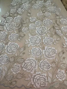 

Guipure Lace Fabric SYJ-52742-1 Mesh Fabric For Evening Dress High Quality African Tulle Lace Fabric