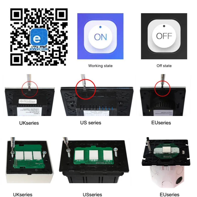  US Wifi App Remote Control Type Wall Light Controller Smart Home Automation Touch Switch Waterproof - 32886617944