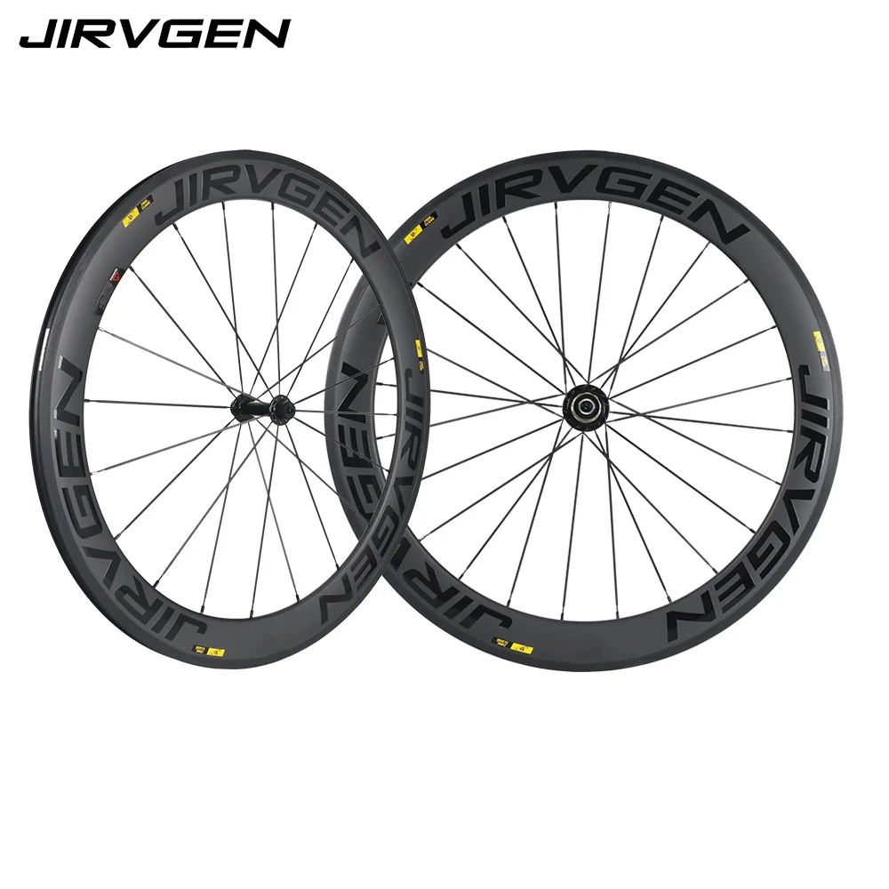 

Road Racing Bicycle Wheelset Clincher 700C 60MM Bicycle Carbon Wheel Set UD black powerway Hubs Spoke Rim Cycling Road Wheels