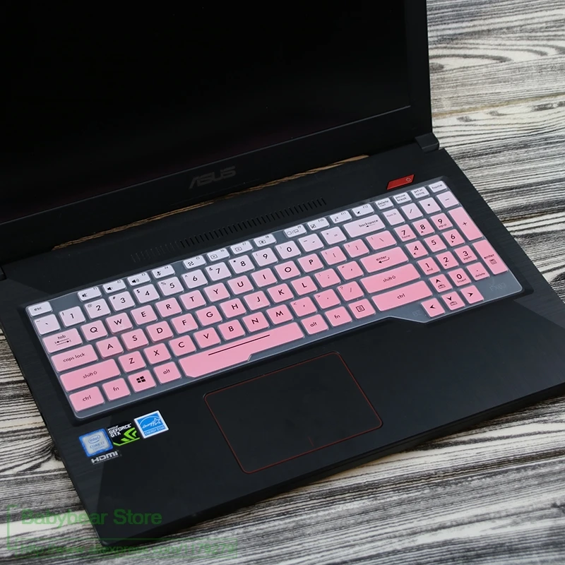 Силикон 17,3 ''для Asus Tuf Fx705Gm Fx705Gd Fx705 Fx705Ge Fx705G Fx 705 Gd Gm Gaming 17 дюймов Защитная крышка клавиатуры ноутбука - Цвет: fadepink