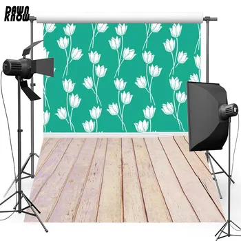 

DAWNKNOW Flower Wall Vinyl Photography Background For Baby Floor New Fabric Polyester Backdrop For Wedding Photo Studio F1157