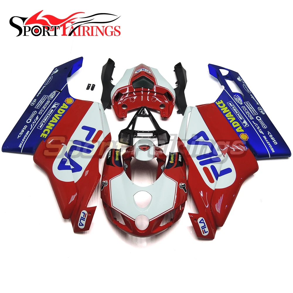 Обтекатели для поездок на мотоцикле DUCATI 999 749 05 06 2005 2006 красные, синие из АБС-пластика, литой мотоциклетный полный обтекатель с комплектом кузова мотоцикл передка
