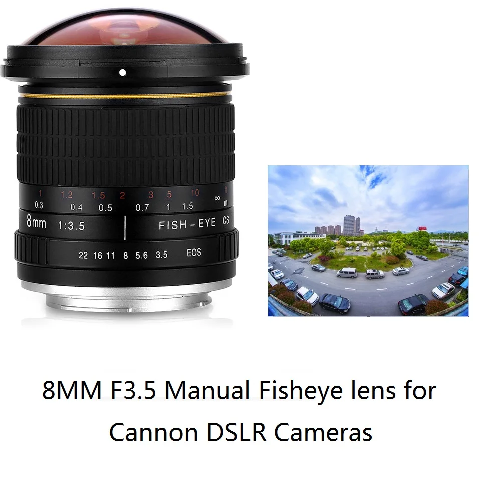 Сверхширокоугольный ручной объектив Lightdow 8 мм F/3 0 для камер Canon полукадр 1200D 760D 750D