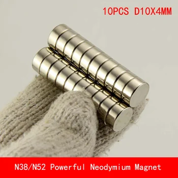 

10pcs 10*4 Super Powerful Strong Bulk Small Round NdFeB Neodymium Disc Magnets Dia 10 mm x 4 mm n38 n52 Rare Earth Magnet 10x4