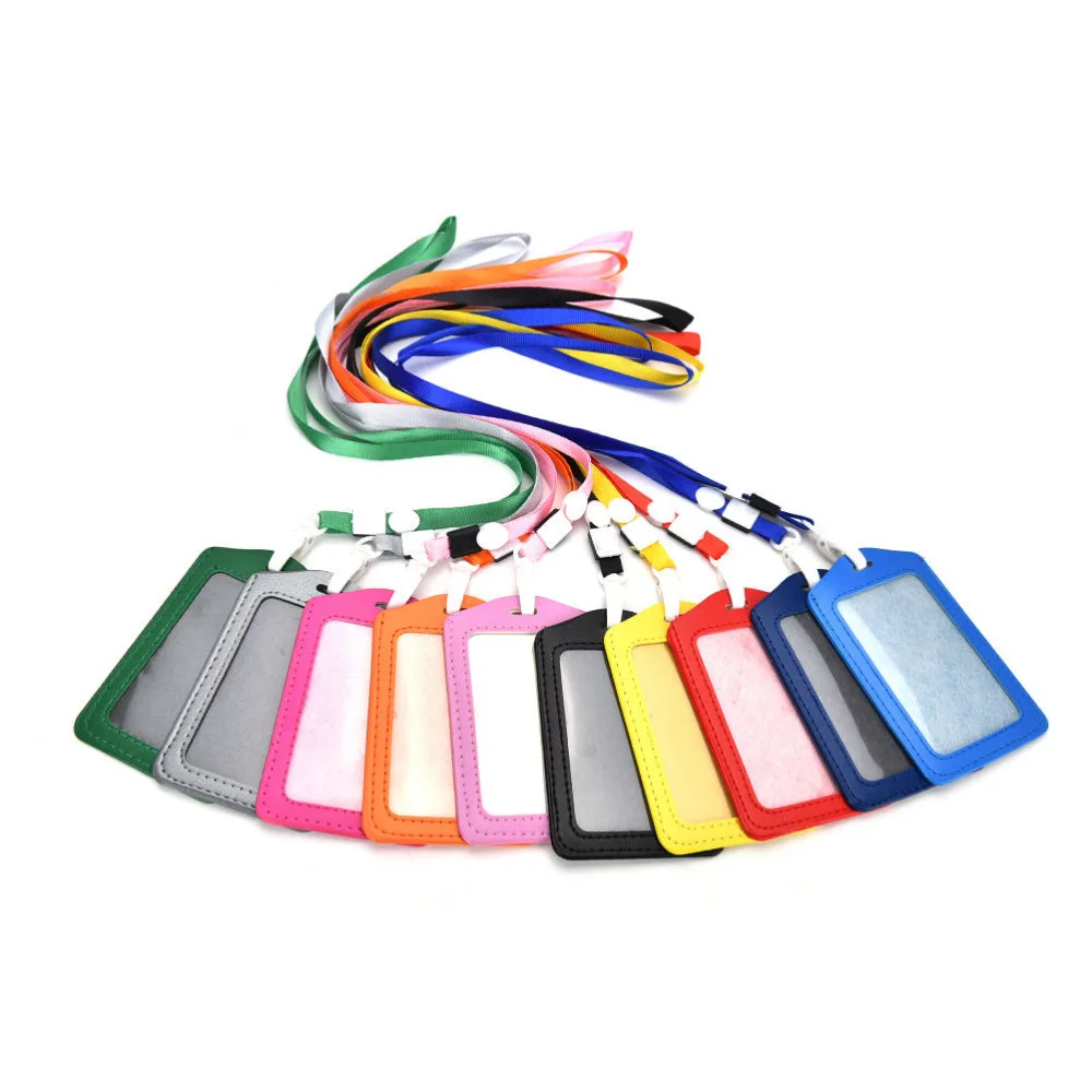 1PCS Candy Colors Name Credit Card Holders  Card Neck Strap Card  Identity badge