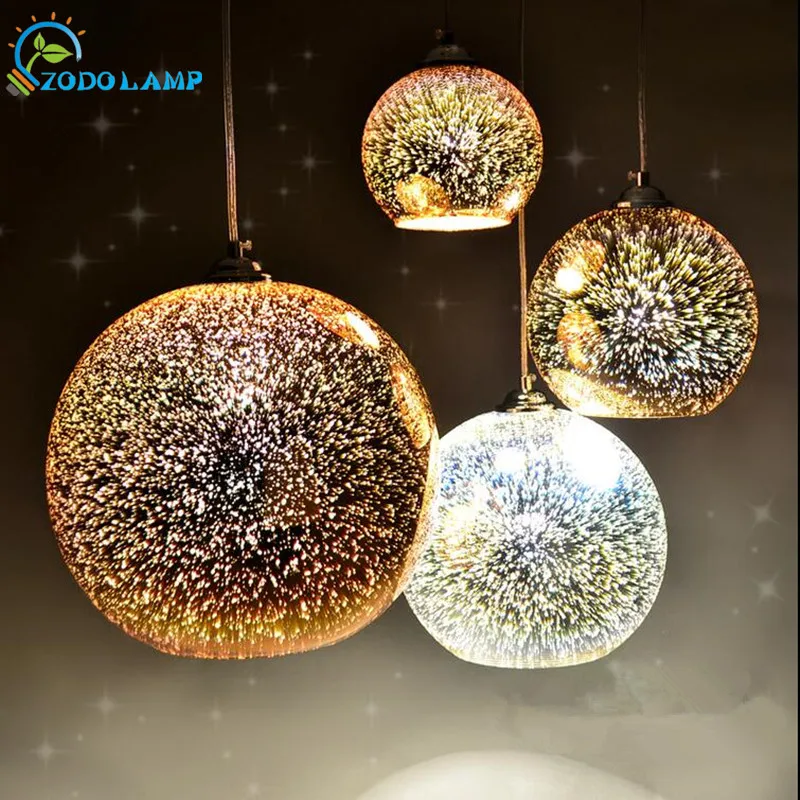 Classic design LED lamp pendant light diameter 15/20cm 3D colorful