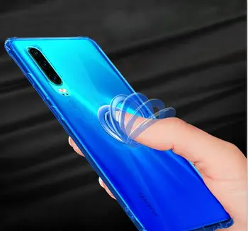 

100pcs/lot Bombable Transparent Metal Ring TPU clear crystal case back cover for Huawei P20 Pro P30 P30 lite P30 Pro Y9 2019