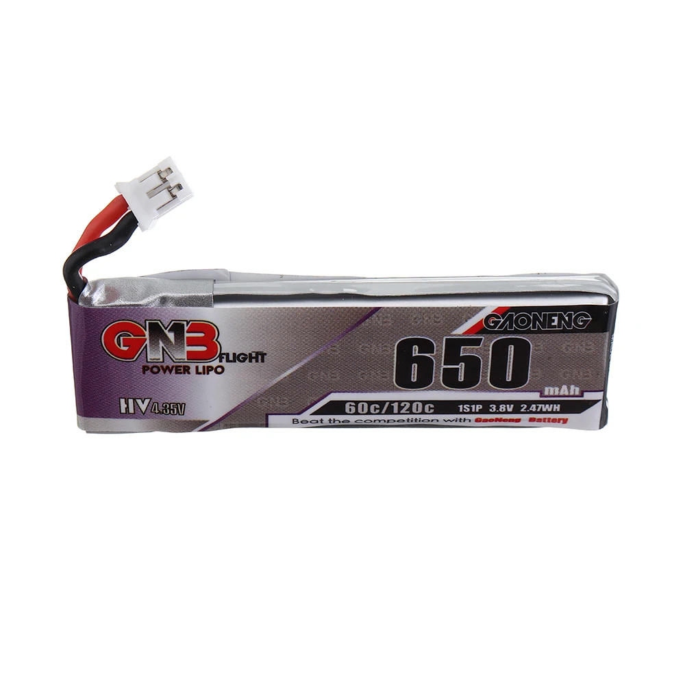 5 шт Gaoneng 3,8 V 650mAh 60C 1S HV 4,35 V Lipo аккумулятор PH2.0 разъем для Snapper7 E010 M80S Beta85 FPV Cine Whoop BetaFPV Дрон