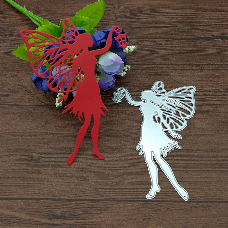

Light fly fairy with lamp Metal Cutting Dies Stencil Scrapbooking Photo Album Card Paper Embossing Craft DIY