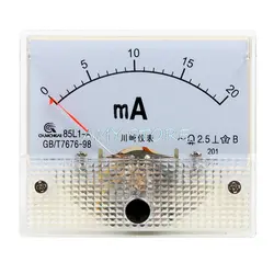 AC аналоговый метр Панель 20A AMP прямоугольник тока Ammeters 85L1 0-20A Калибр 63x54x58 мм