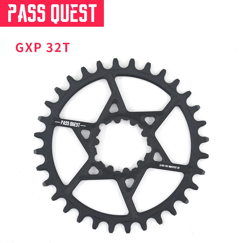 Пройти QUEST GXP круглый узкий широкий набор велосипедных звездочек для Sram XX1 X1 MTB Горный Велосипедное колесо цепной передачи Экипировка велосипедиста смещение 0 мм 32-42 T - Цвет: 32T