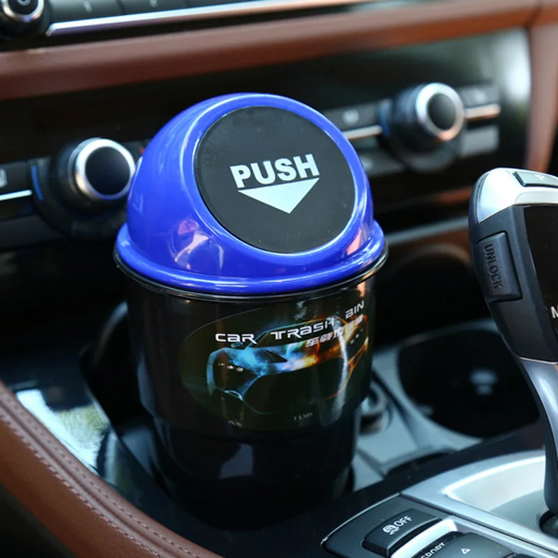 

2018 New Car Trash Bin Universal Car Garbag Storage Box Trash Can Garbage Dust Case Holder Automobile Storage Bucket Accessories