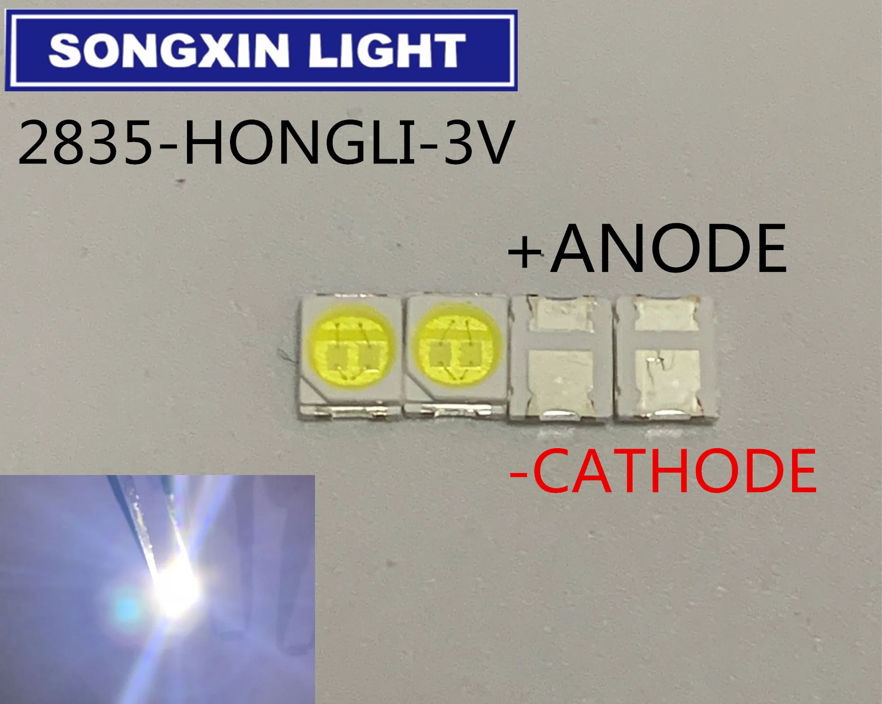 После того как HONGLI TRONIC один чип светодиодный Подсветка 1210 3528 2835 1 Вт 3В 100LM холодный