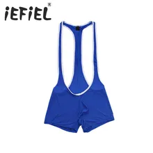 IEFiEL/мужские белье без рукавов эластичный цельный Борьба Синглетный купальник боди белье Ночное прозрачный формочек